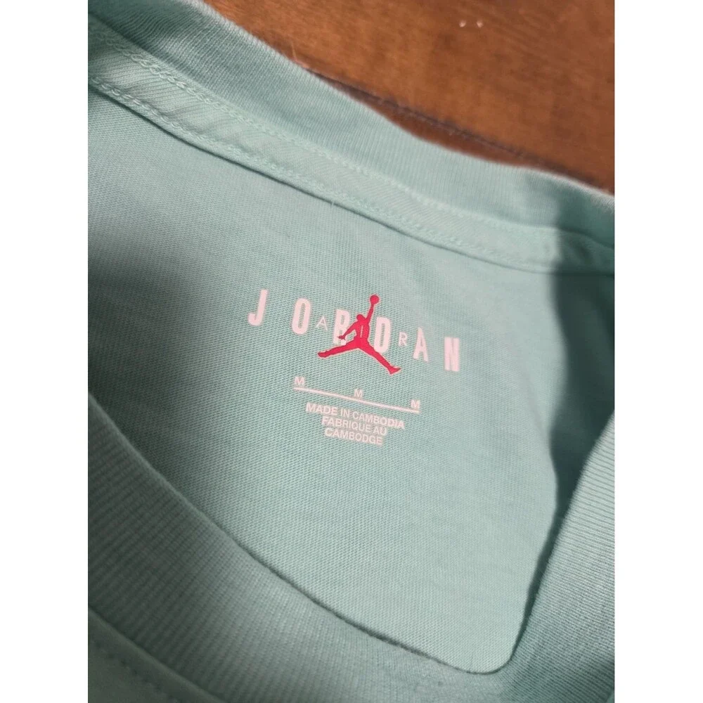 jordan x j balvin shirt mens medium enamel green flight skull basketball tee m
